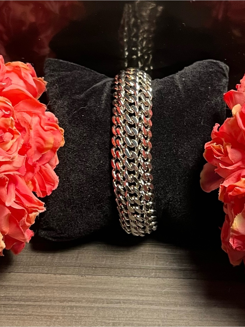 Silver-plated Chunky Link Bracelet - Women's Fashion Jewelry